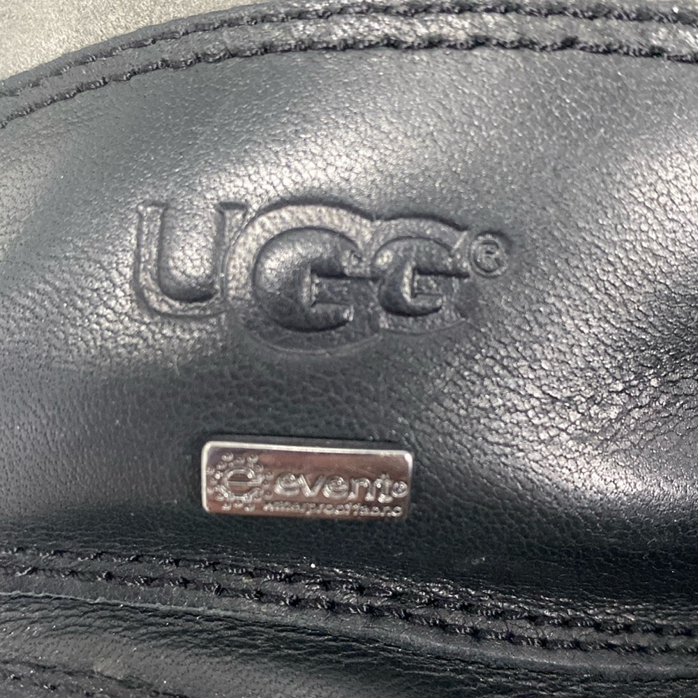 UGG Men Black/Gray Fur Vibram Leather Waterproof Snow Gore-Tex Boots Size 10 EUC - Picture 10 of 14